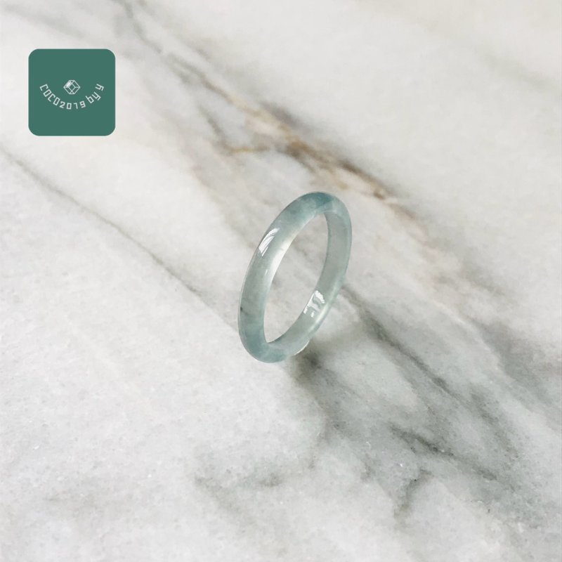 翡翠　天然硬玉　戒指　危地马拉产　16号 - 戒指 - 玉石 蓝色