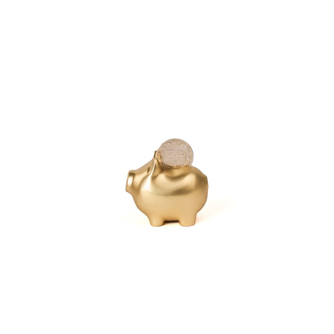 GOLDENPIG | 招财金猪 伍 雾金 - 摆饰 - 贵金属 金色