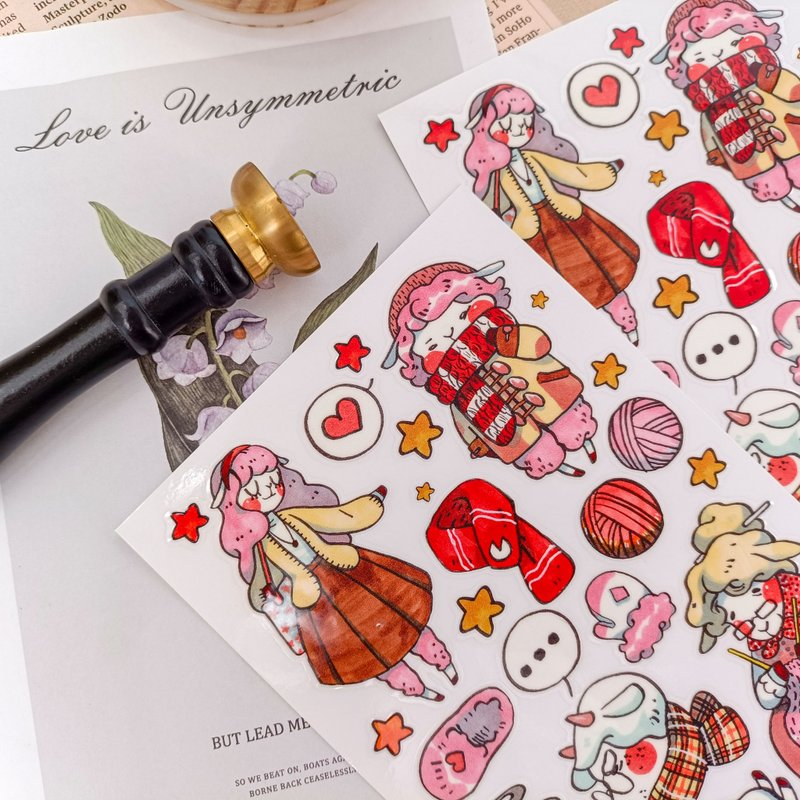 動物職人-羊妹妹 / 轉印貼纸 - 贴纸 - 其他材质 多色