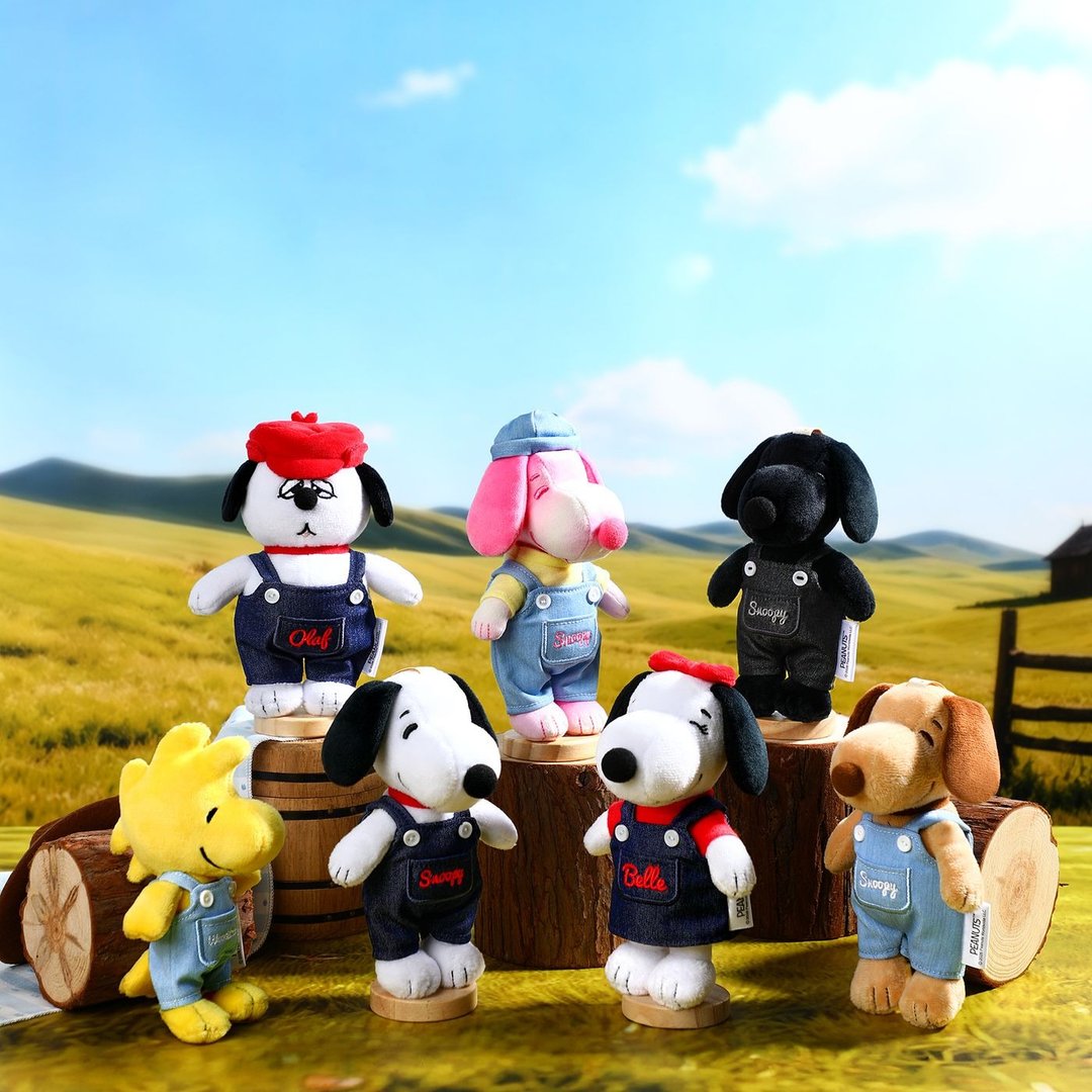 VIPO Snoopy 牛仔毛绒钥匙扣盲盒 (随机 1 个) SP37597 - 钥匙链/钥匙包 - 棉 