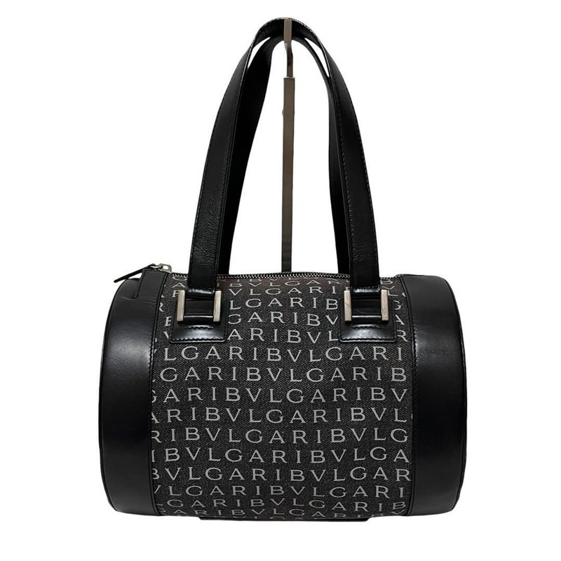 正品 宝格丽 BVLGARI Logomania B.zero1 手提包 鼓形包 牛仔皮革 黑色 日本直送 - 手提包/手提袋 - 其他材质 