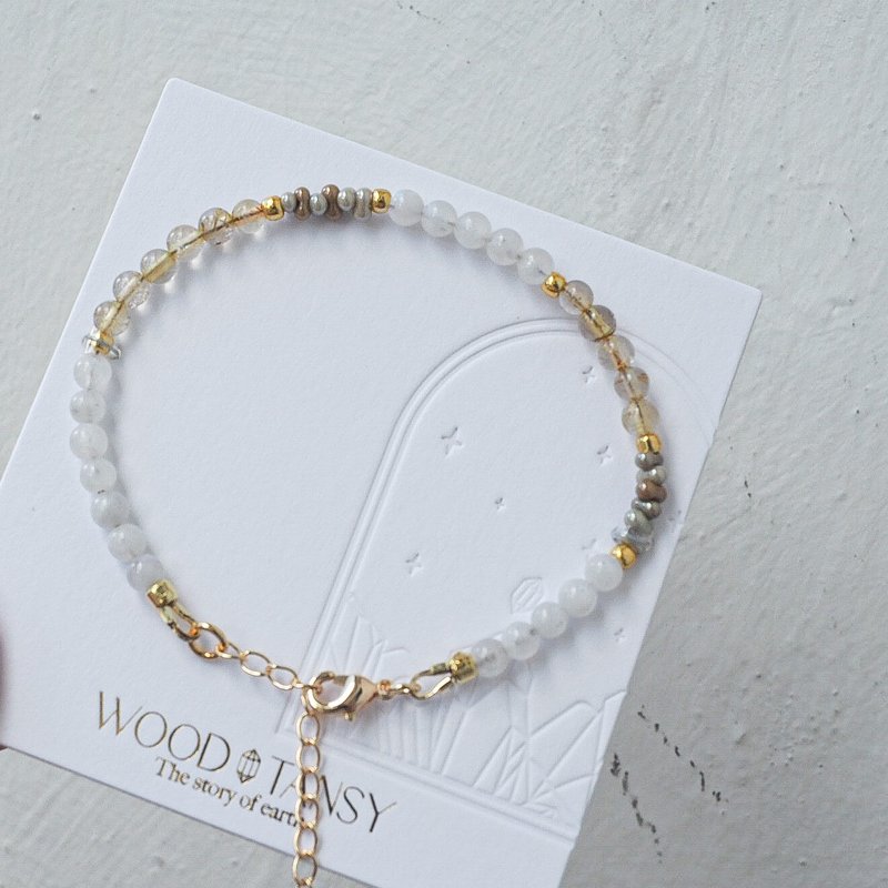 亲亲钱大人 金发晶 手链 - 手链/手环 - 宝石 金色