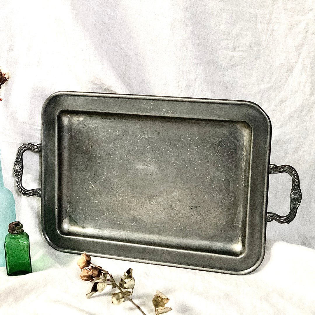 Vintage Silver Tray 美国早期镀银托盘 - 托盘/砧板 - 银 