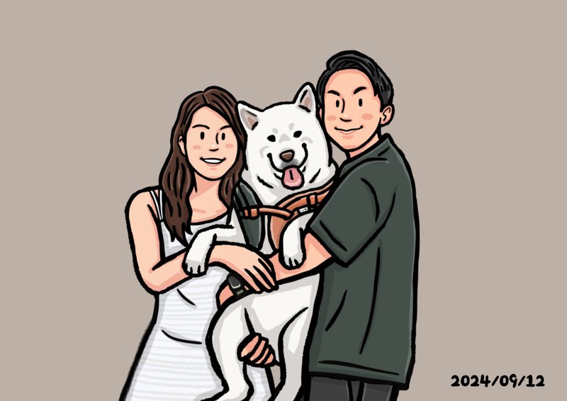 人像画 生活感似颜绘  画像  下单前请先联系设计师 - 订制画像 - 其他材质 