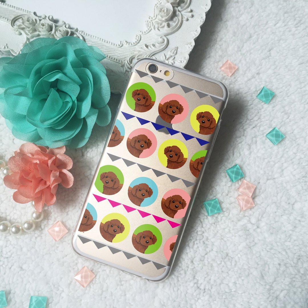 贵妇狗贵妇狗茶杯贵妇狗贵宾犬透明手机壳 iphone x 8 8plus 7 6 - 手机壳/手机套 - 硅胶 透明
