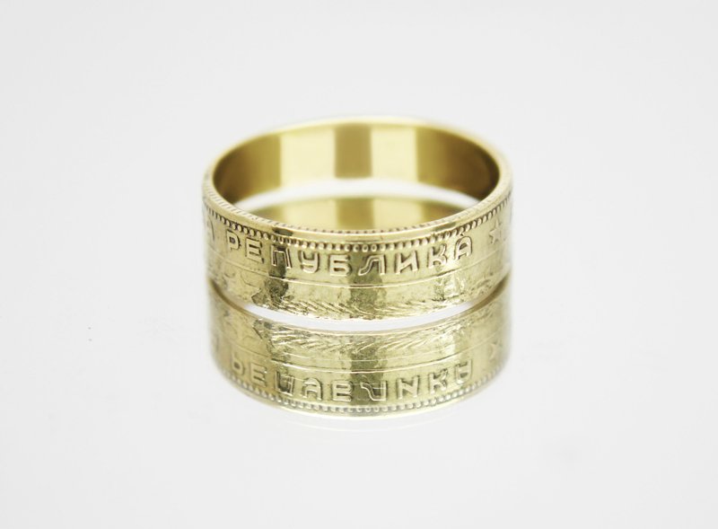 Bulgaria Coin Ring 5 stotinki 1962 coin rings for men coin rings for women - 戒指 - 其他金属 