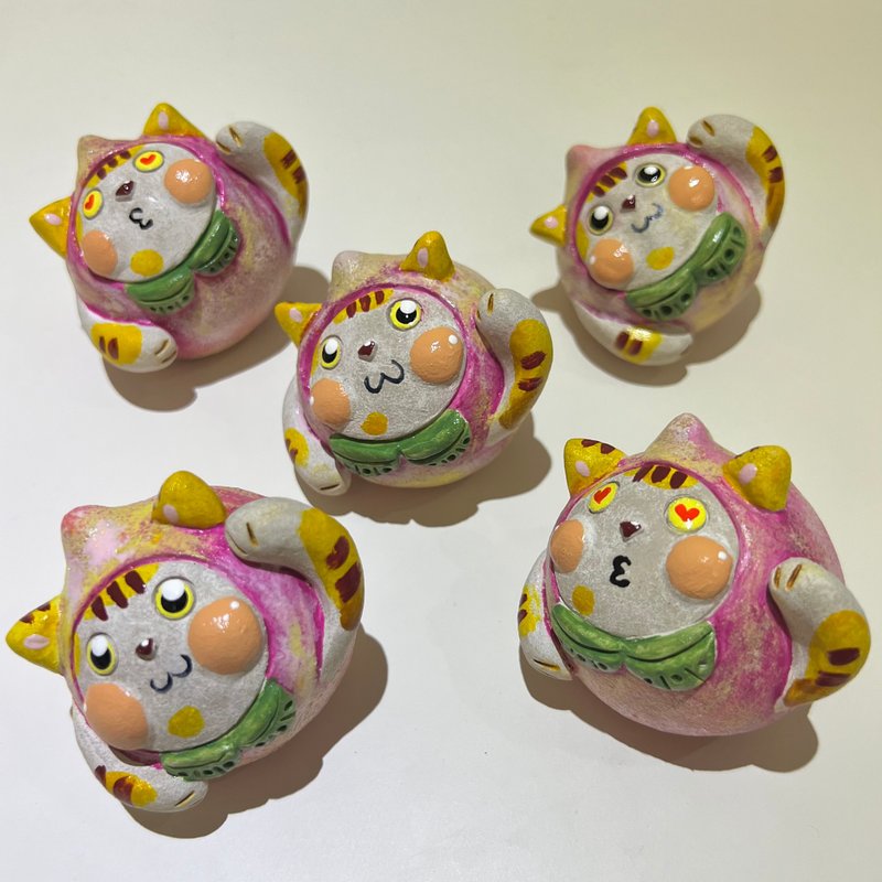 必招好桃招桃花招财猫猫 - 摆饰 - 陶 