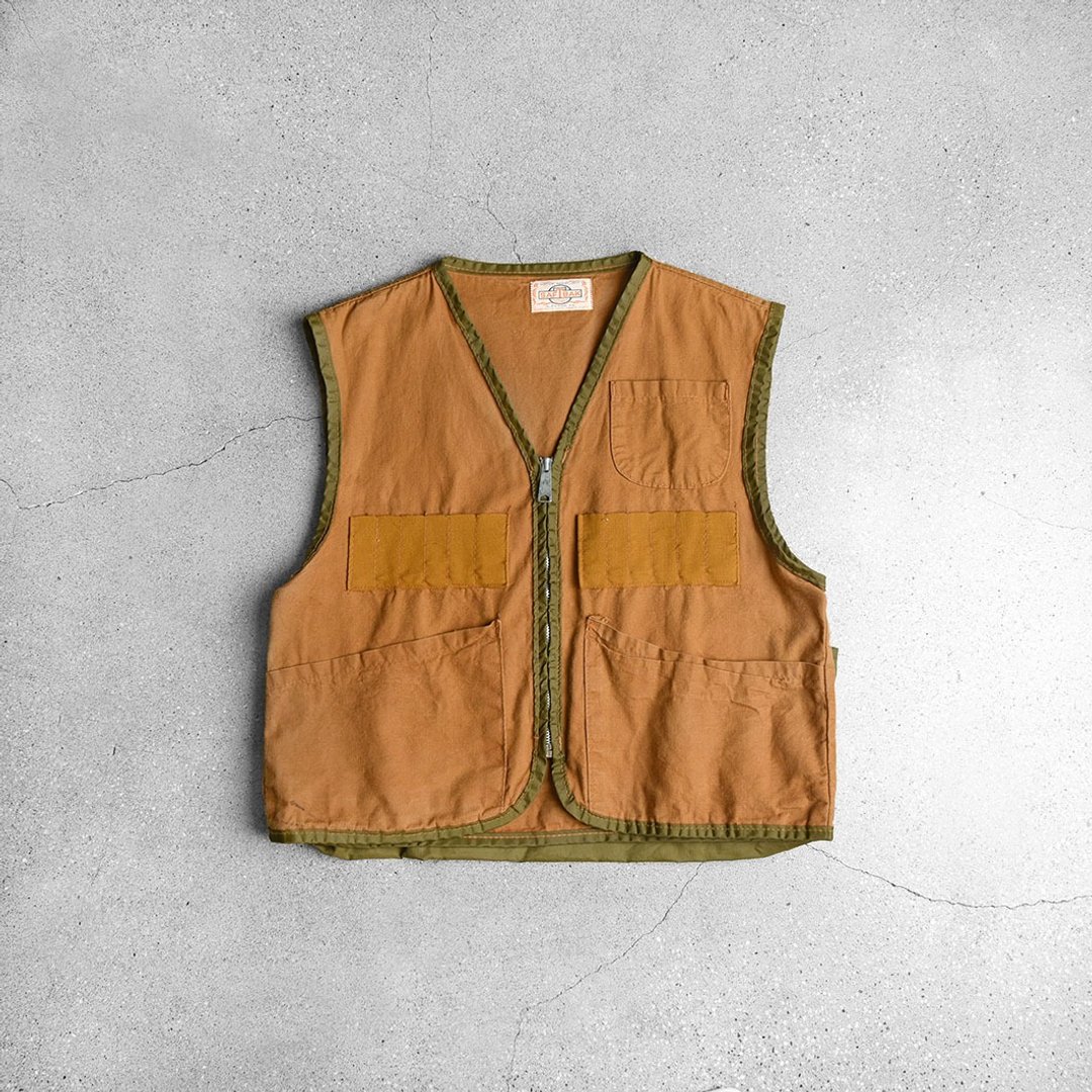 Vintage 猎装背心 / Vintage 古着 - 男装背心 - 棉 橘色