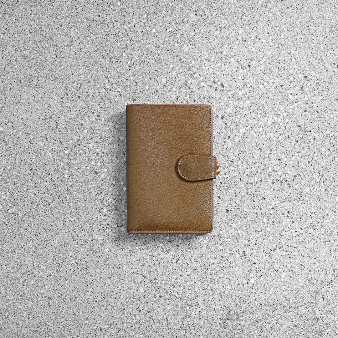 Vintage GUCCI 古董短夹 / 古董皮夹、古董零钱包、古董精品 - 皮夹/钱包 - 真皮 灰色