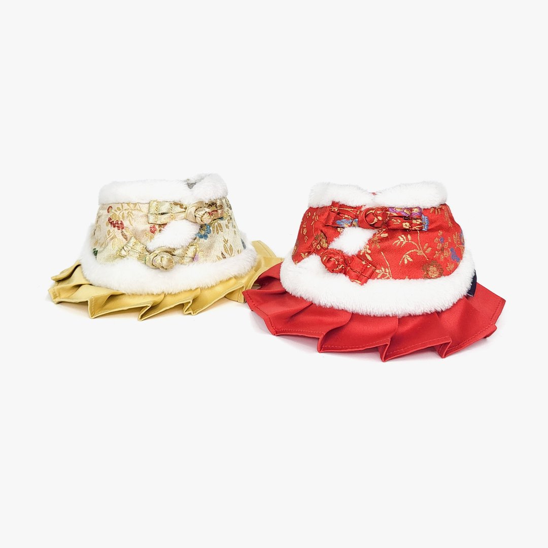 【Momoji】 宠物节日围兜 (新年) - Peony - 衣/帽 - 绣线 多色