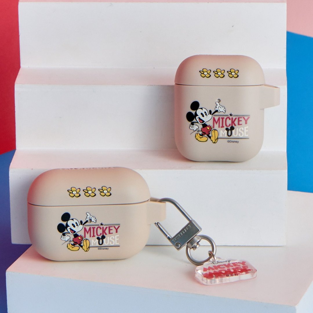 Disney经典米奇款活力步伐强悍防摔AirPods保护套(附吊饰) - 耳机收纳 - 塑料 多色