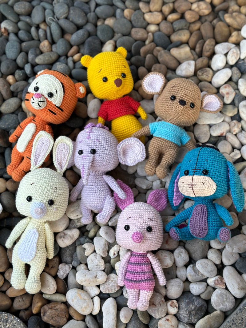 Winnnie the Pooh and friends , piglet , tigger , rabbit , eeyore , roo , lumpy - 玩偶/公仔 - 其他材质 多色
