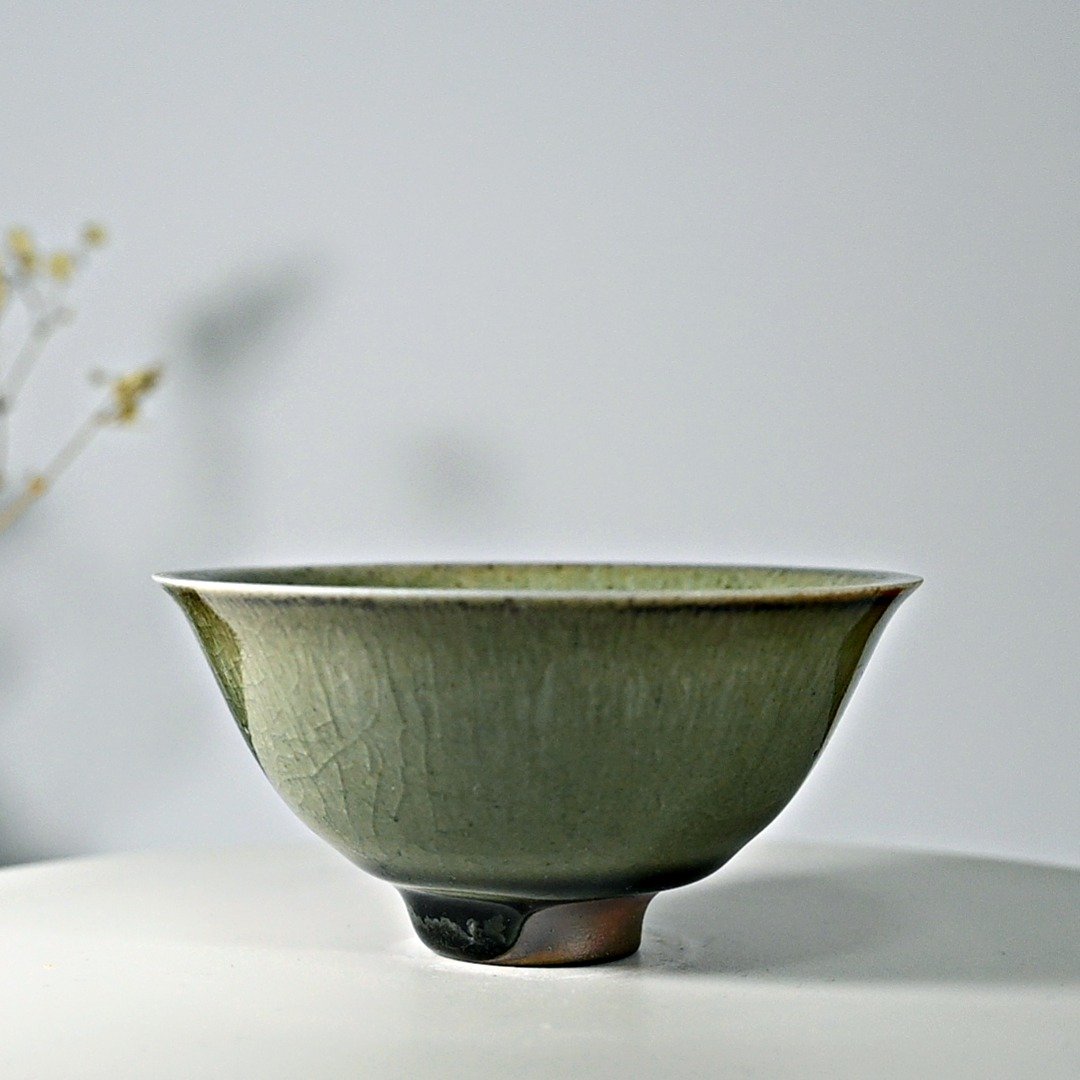 【唯一手作】柴烧龙泉青瓷小茶碗LONG022 - 茶具/茶杯 - 其他材质 