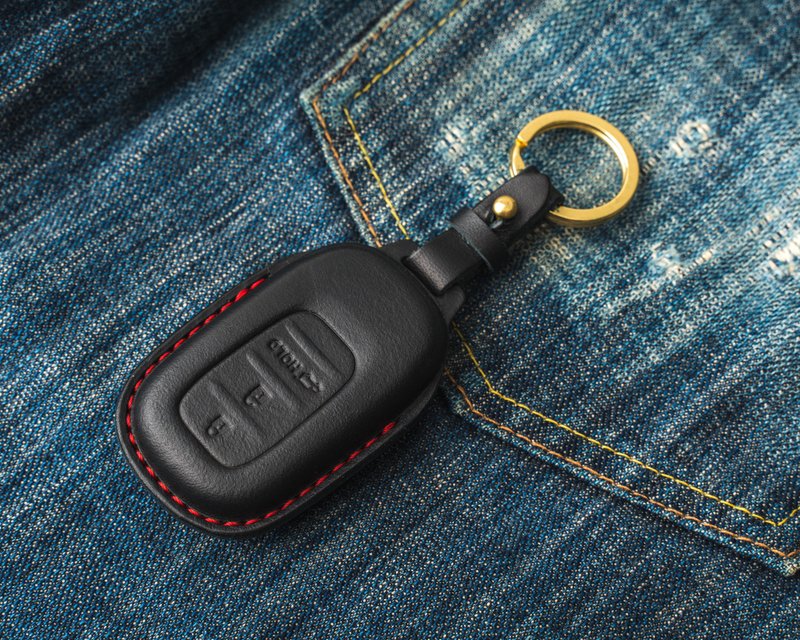 本田 HONDA CRV CRV5 HRV Fit HEV HR-V NSX 汽车钥匙包 钥匙皮套 - 钥匙链/钥匙包 - 真皮 黑色