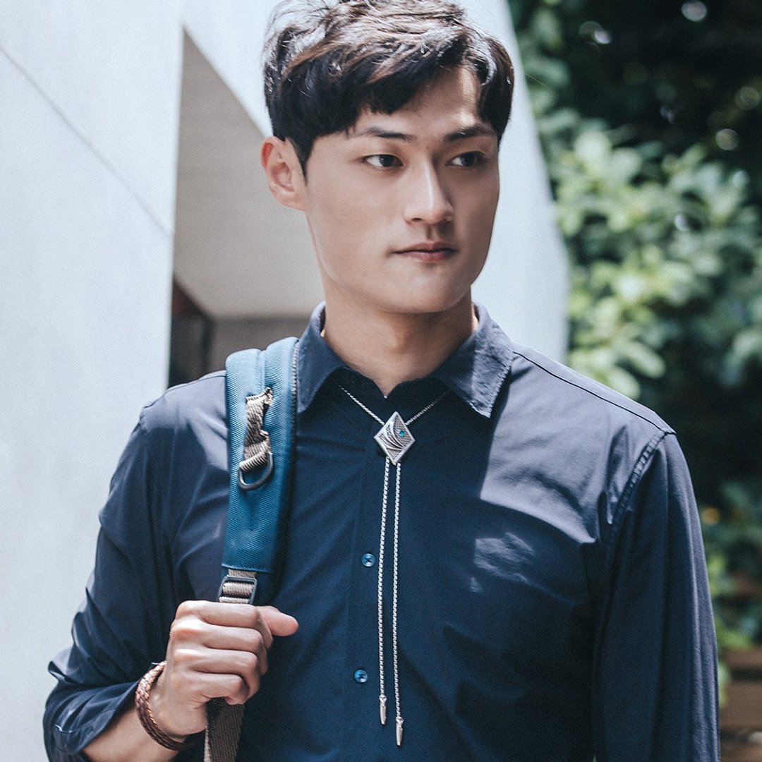 银翼之辉 保罗领带 Bolo Tie 领绳项链 金属绳领带 长项链 - 领带/领带夹 - 其他材质 银色