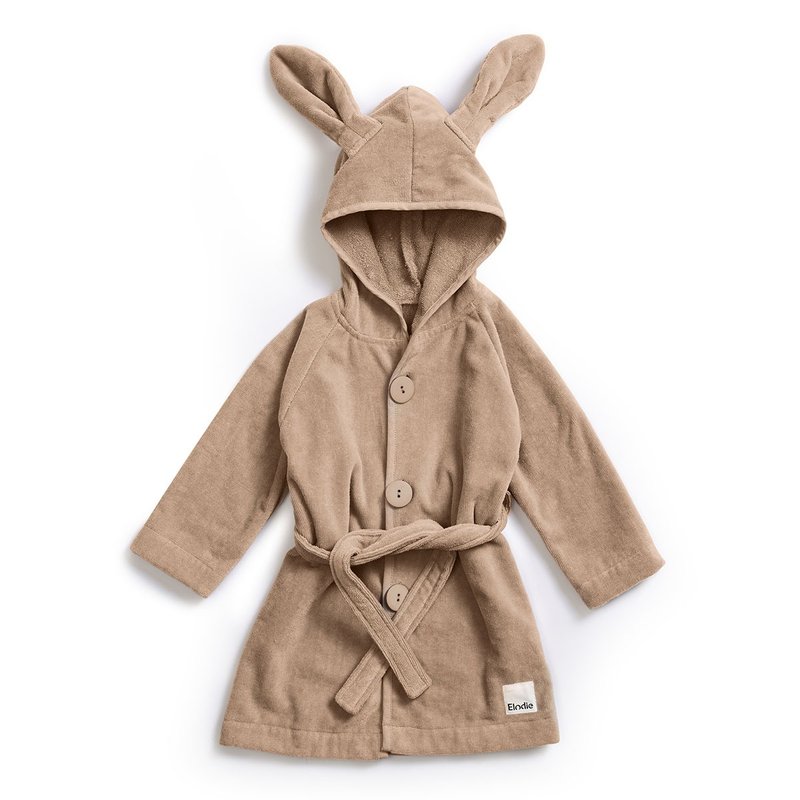 儿童连帽浴袍 - Blushing Pink 0-3岁男女适用 干燥玫瑰粉嫩公主 - 毛巾浴巾 - 棉．麻 粉红色