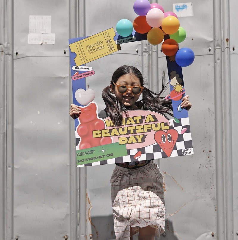 多么美好的一天相框套件 / 72 厘米 X 66 厘米 - 其他 - 纸 蓝色