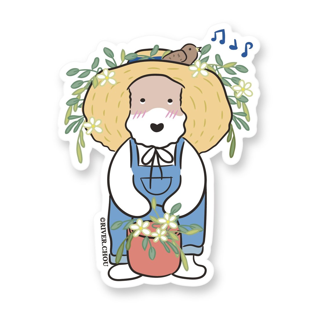 Wirefoxterrier 刚毛猎狐梗 防水贴纸 夏日 - 贴纸 - 防水材质 白色