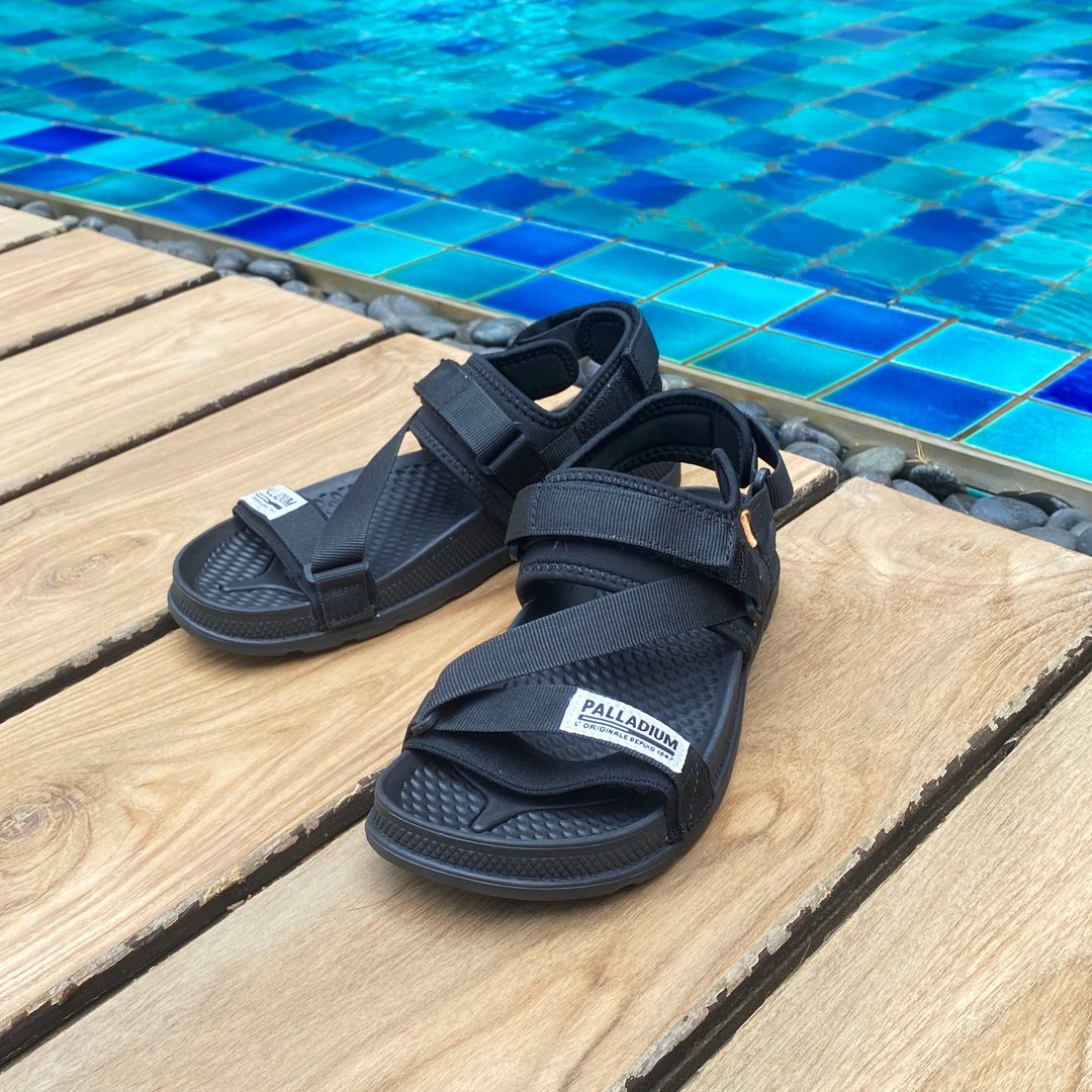 【品牌日任两件88折】PALLADIUM SOLEA 夏日出游潮流凉鞋77026 - 男女凉鞋 - 其他材质 黑色