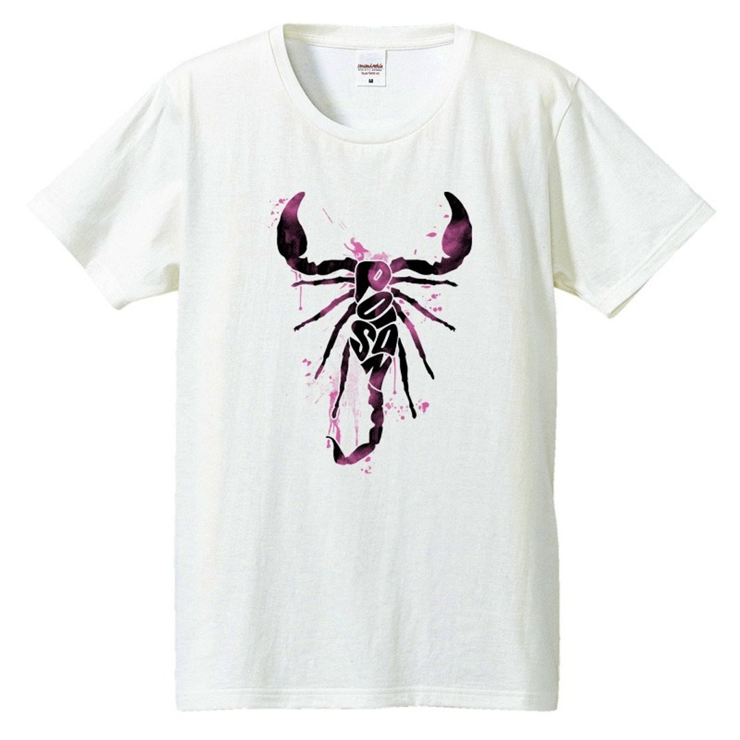 T-shirt / poisonous scorpion - 男装上衣/T 恤 - 棉 白色