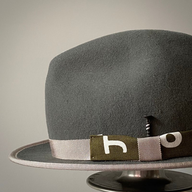 HYOKOU 绅士帽-灰色 - 帽子 - 羊毛 灰色