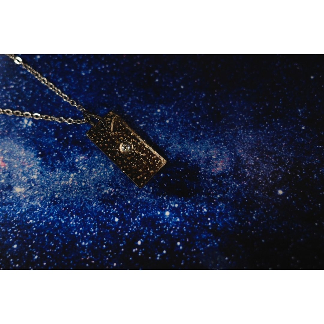 莓饰(现货)月亮 星空 吊坠 项链 S925银 银饰 彩色宝石 礼物 - 项链 - 纯银 