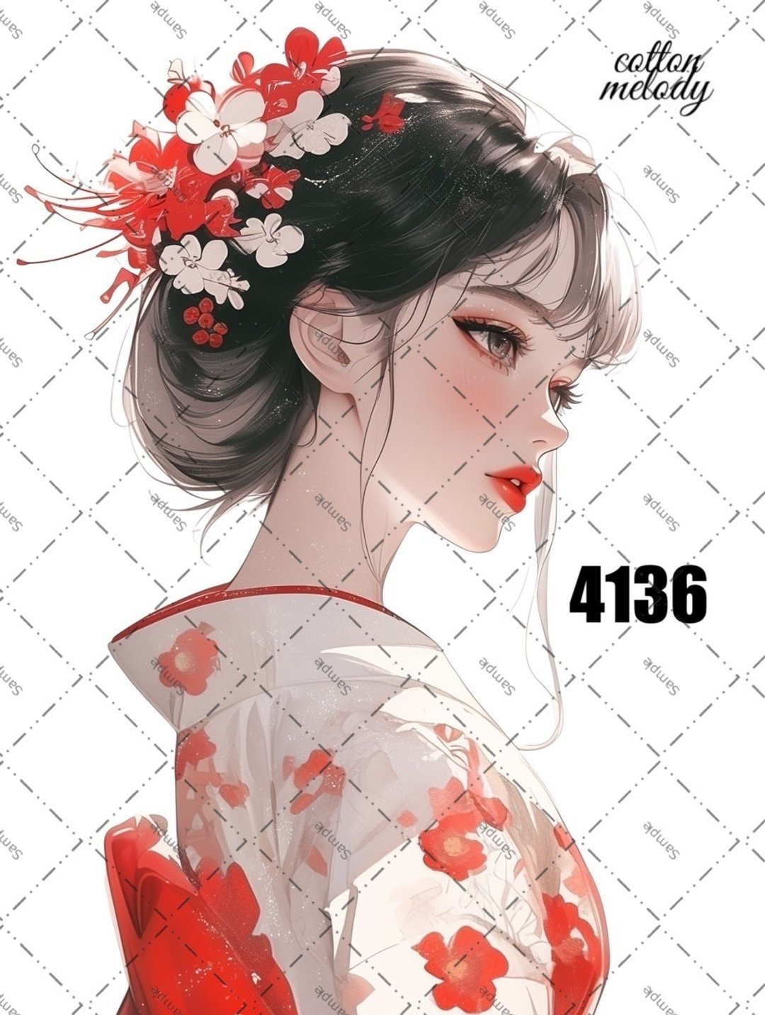 original sticker no.4136 人物贴纸 原创贴纸 原创人物贴纸 装饰贴纸 cotton melody - 贴纸 - 纸 