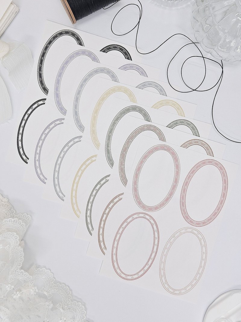 花边框标签纸 - 卡片/明信片 - 纸 