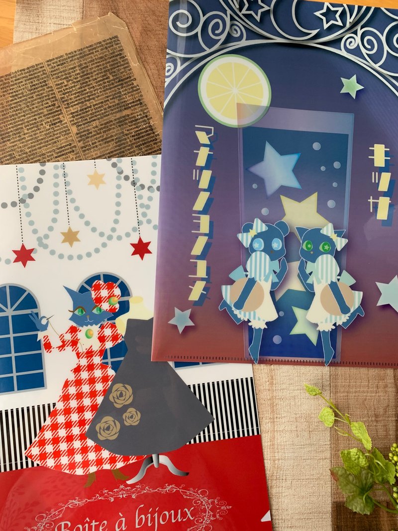 透明文件夹两件组 - 信封/信纸 - 塑料 红色