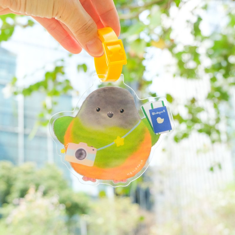 鸟宝飞飞行李牌 塞内加尔鹦鹉宝宝 - 护照夹/护照套 - 塑料 白色