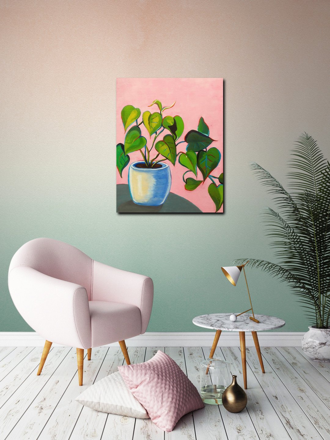 Indoor Plants Painting, Plant Wall Art,  Wall Decor, Botanical Painting - 海报/装饰画/版画 - 压克力 多色