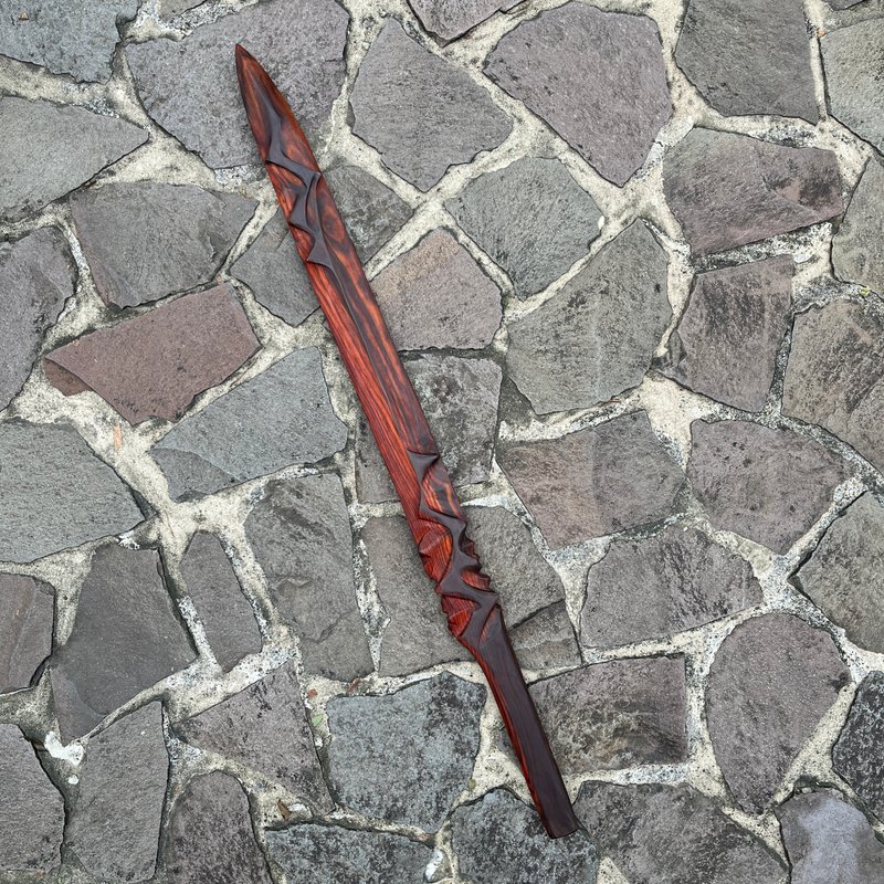 我贩剑　魔剑　道天盛神　手工木剑　艺术木刀　妖刀　Art bokken - 摆饰 - 木头 红色