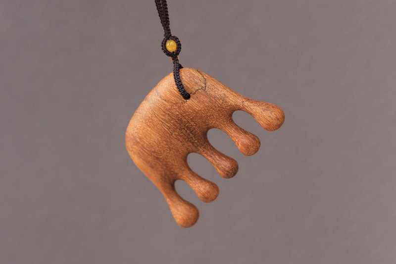 壹染指手作 | 檀木 按摩木梳 |  健康不伤发 客制 - 彩妆刷具/镜子/梳子 - 木头 