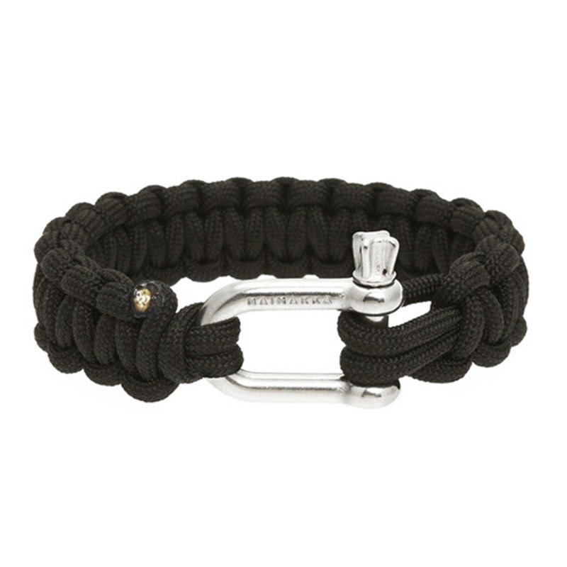 Naimakka 降落伞绳求生手环 (黑色) - 手链/手环 - 聚酯纤维 黑色