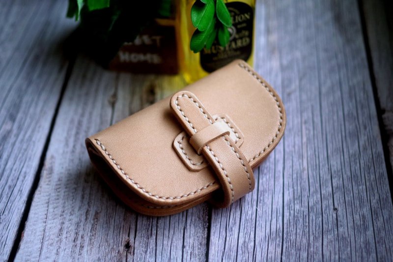 皮革迷你钱包 - 皮夹/钱包 - 真皮 白色