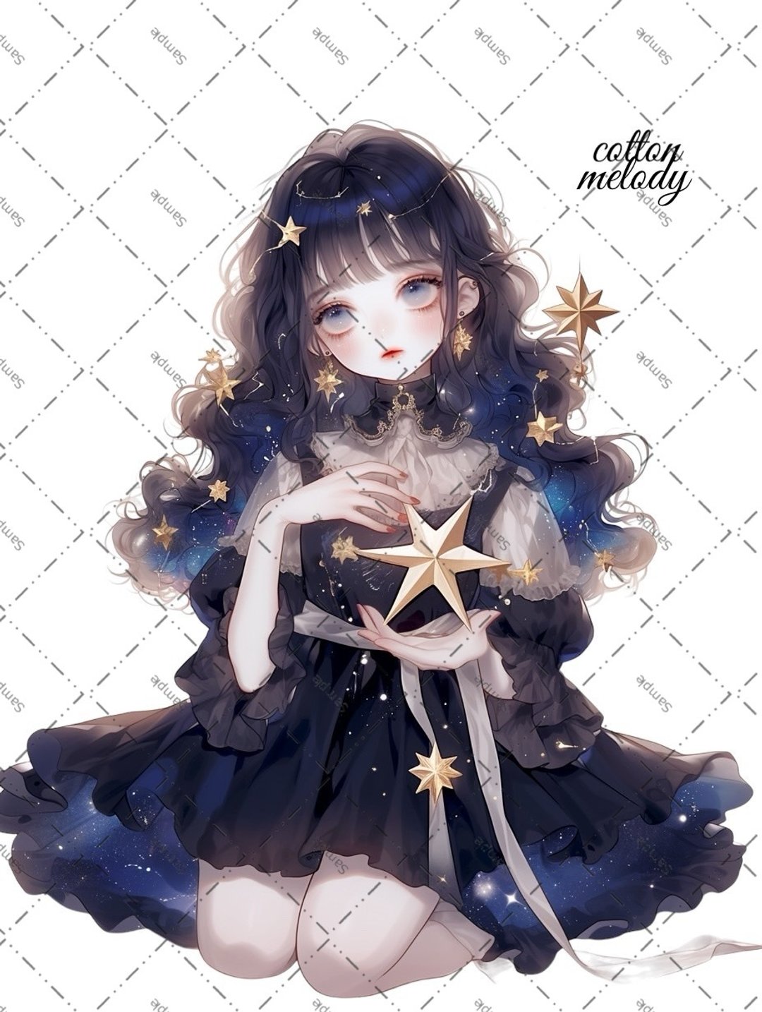原创贴纸 no.1715 人物贴纸 原创贴纸 人物贴纸 女孩贴纸 原创人物贴纸 - 贴纸 - 纸 