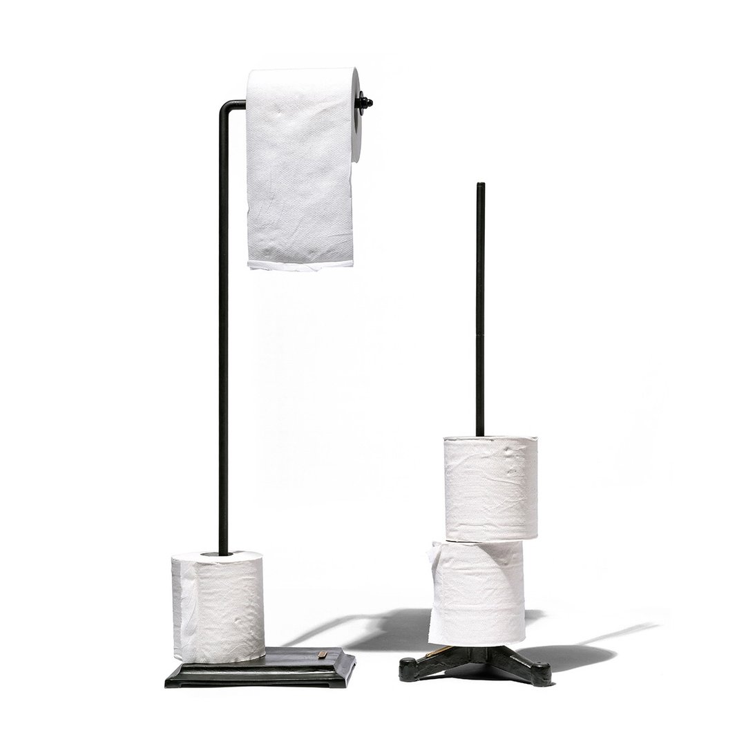 TOILET PAPER HOLDER Black  复古弯角/直立钢制卷纸纸架-黑色 - 纸巾盒 - 其他金属 黑色
