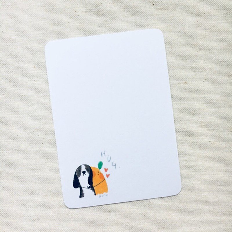 －HUG－ 暖心小卡 - 卡片/明信片 - 纸 橘色