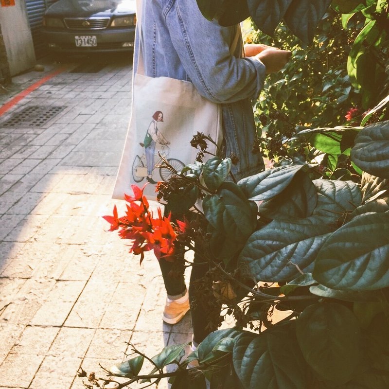 甜蜜生活双背帆布袋 - 侧背包/斜挎包 - 其他材质 金色