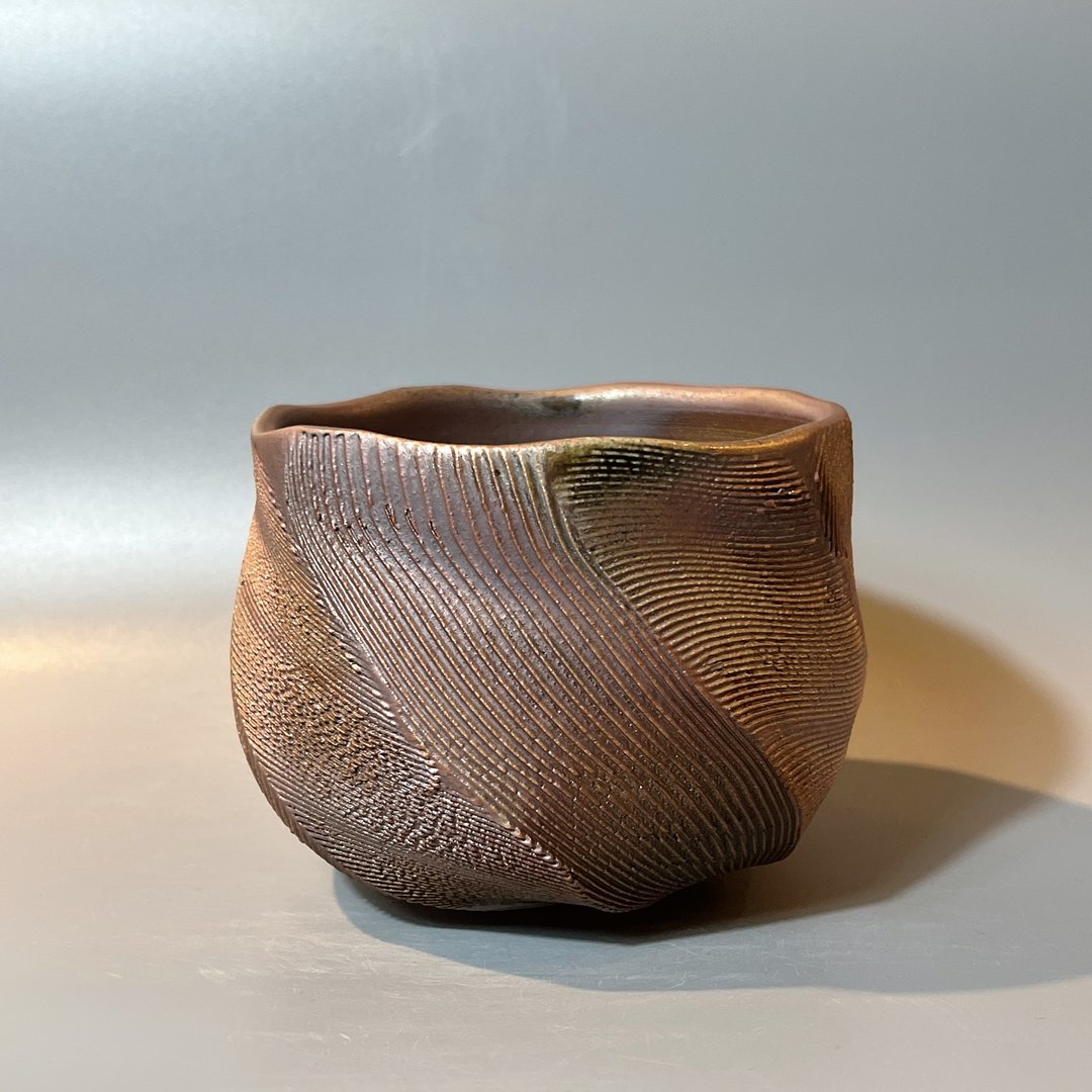 柴烧斜切面大茶碗 / 水方 / 小平凡手作 - 茶具/茶杯 - 陶 