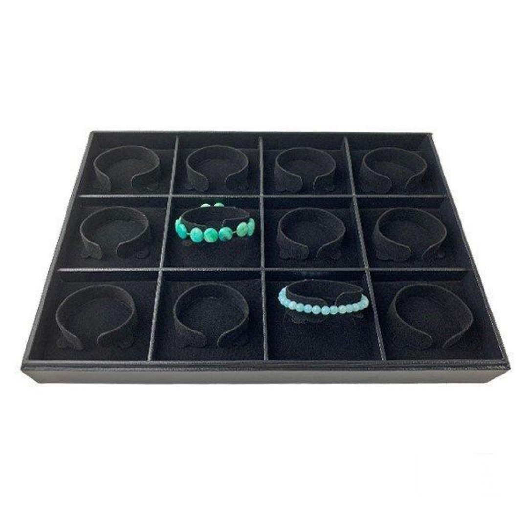 Holds 12 tray bracelets - 收纳用品 - 木头 黑色