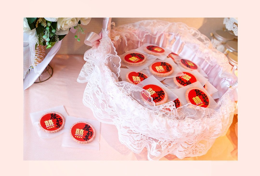 娶好某红麴饼干2片入(满100包免费印名字)X100包+大提篮X1个 - 手工饼干 - 新鲜食材 红色