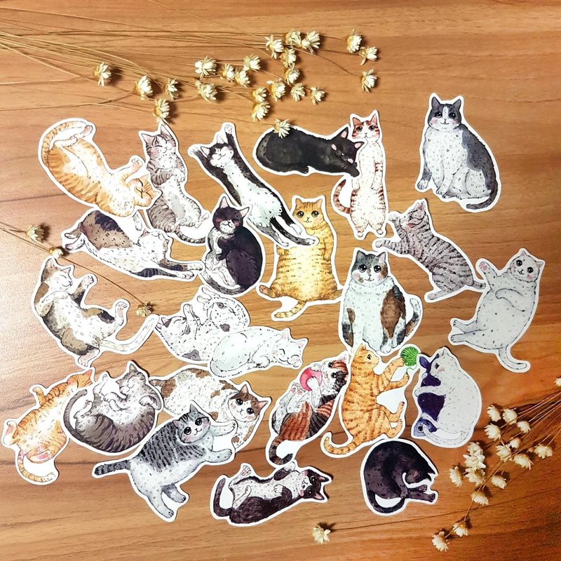 猫咪贴纸自己配 |任选5款| - 贴纸 - 纸 多色