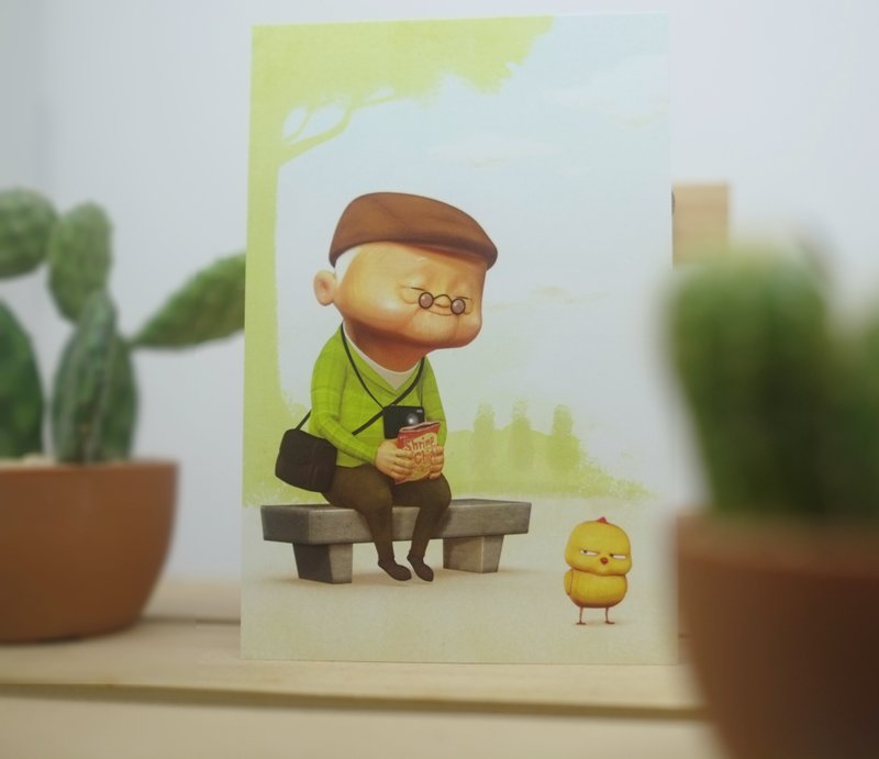 Warbie 明信片 003 “Cheez..z 短片” - 卡片/明信片 - 纸 黄色