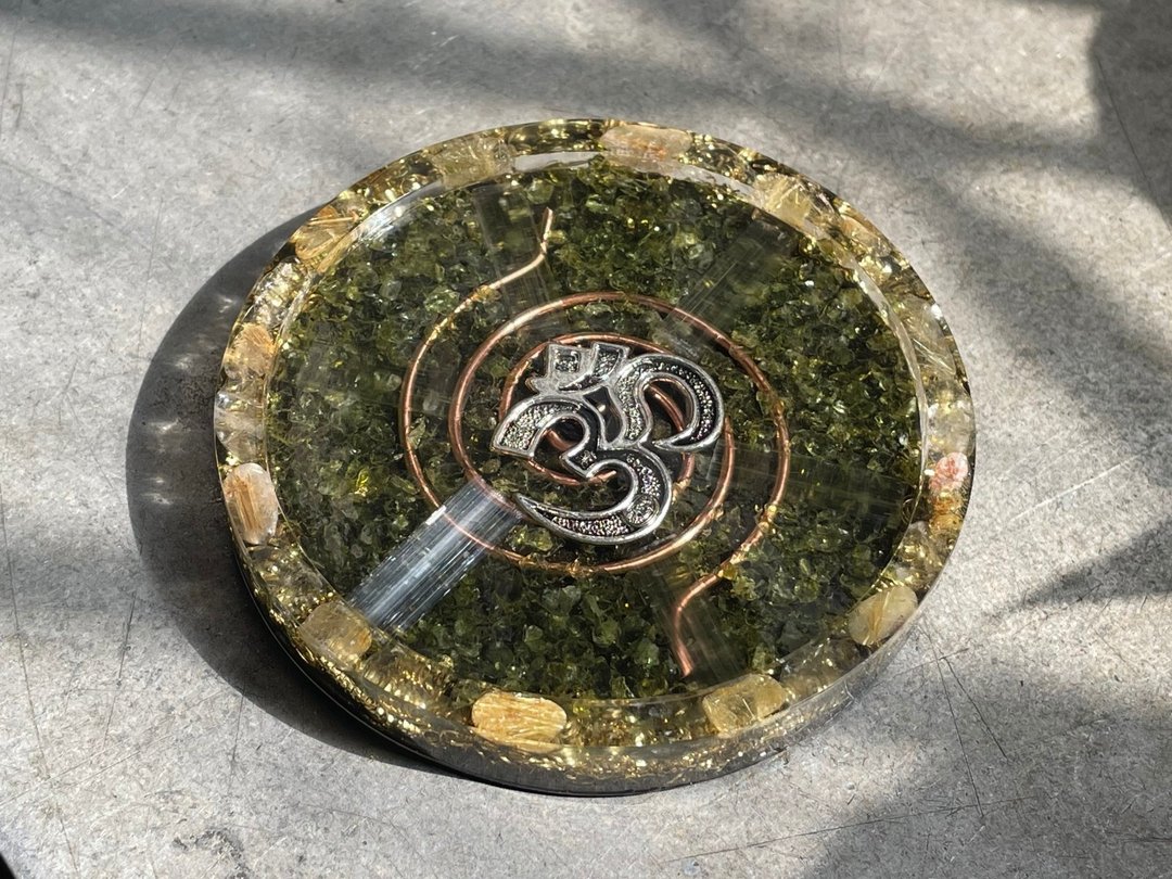 OM 麦达昶双面能量水晶杯垫 - 摆饰 - 水晶 金色