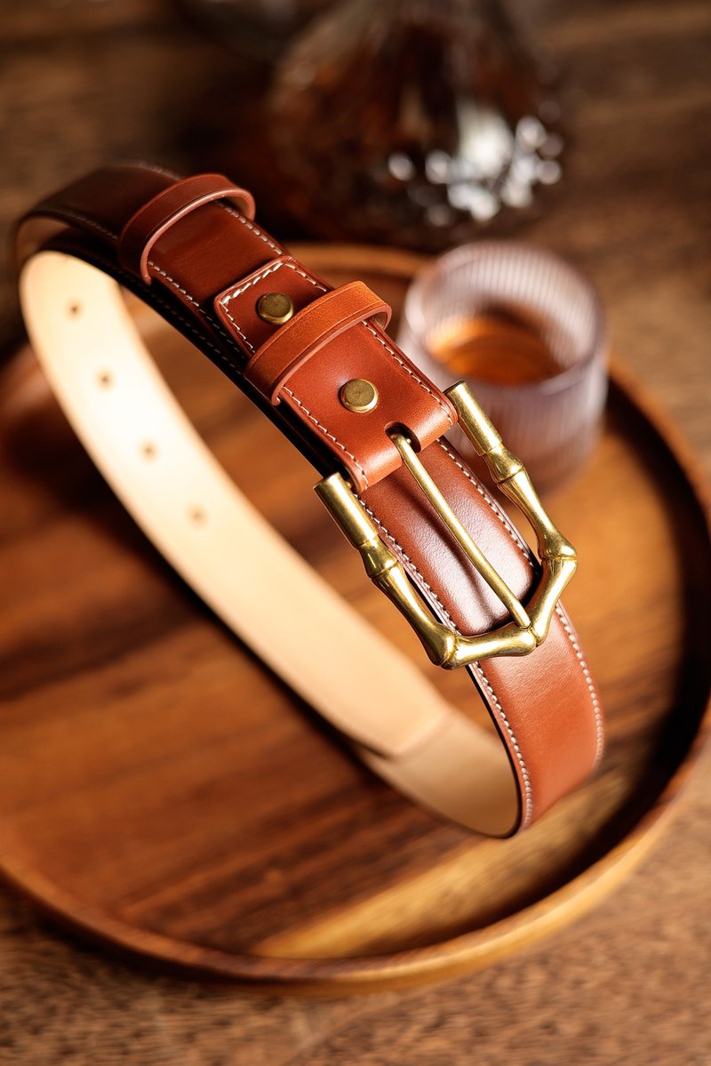 美式复古 英国JE马缰革头层牛皮腰带 - 皮带/腰带 - 真皮 多色