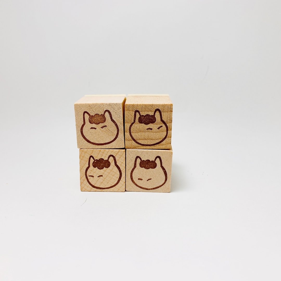 【手刻章】猫咪单单的表情 - 印章/印台 - 其他材质 