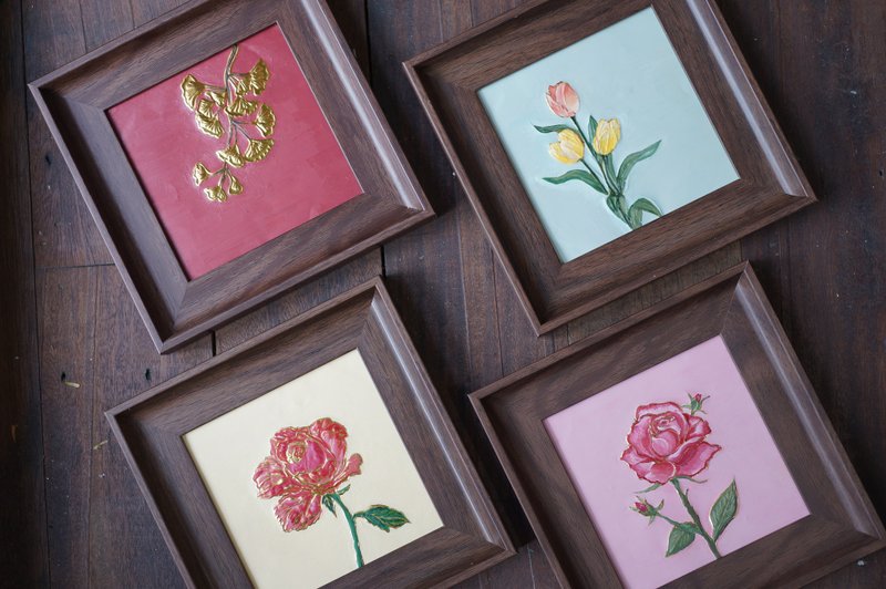 IARTS 热门原创金属浮雕创作-花卉系列 一人成行 - 插画/绘画/写字 - 压克力 