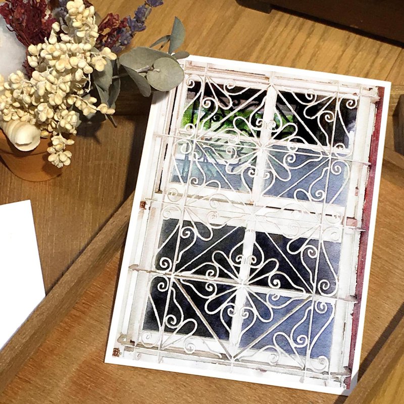 老屋颜 – 铁窗花明信片 – 132 高雄/藤蔓之心窗花 - 卡片/明信片 - 纸 