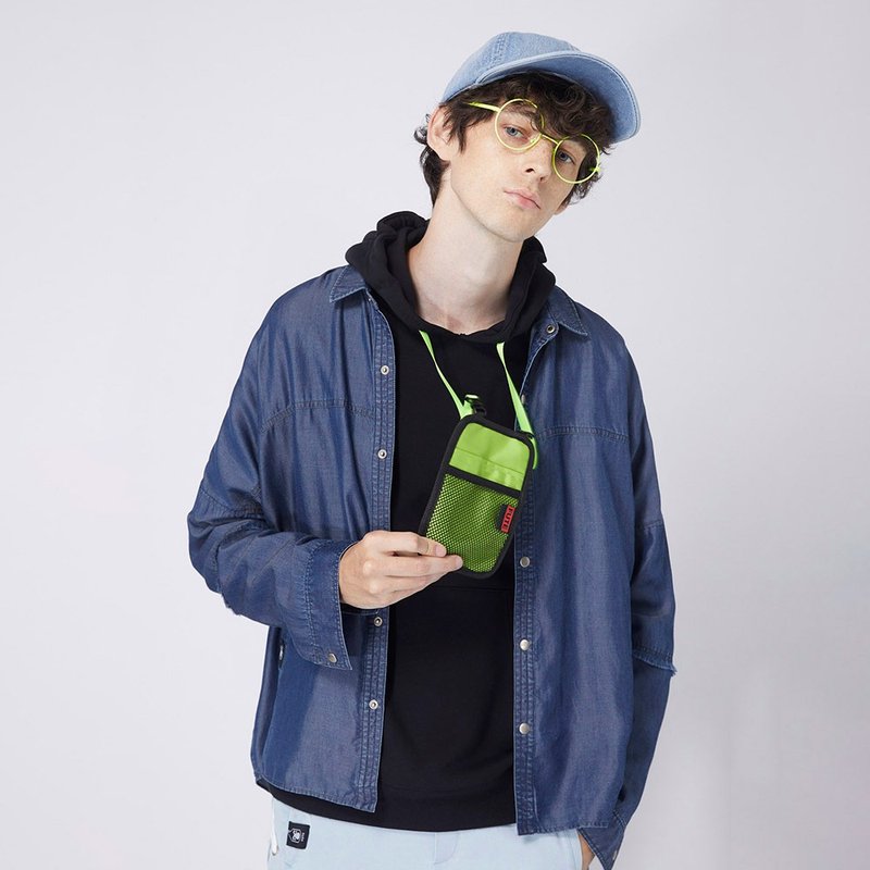 【中性款】 磨破须边牛仔衬衫 / 深蓝 - 男装衬衫 - 其他材质 蓝色